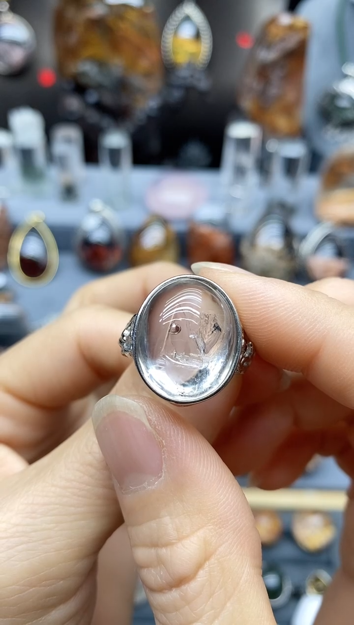 【闪购商品】水晶戒指银S925镶嵌水晶