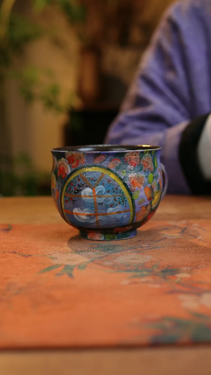 【闪购商品】瓷片1981景德镇手工手绘釉下彩高温瓷