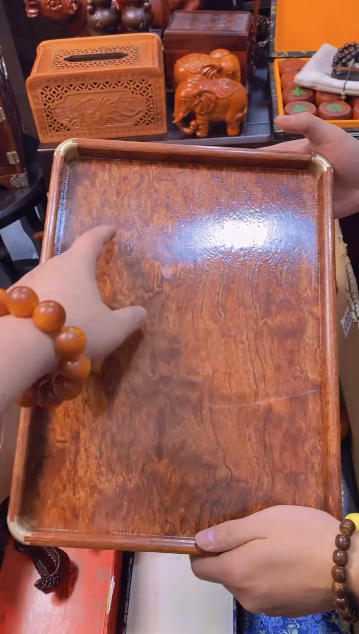 【闪购商品】木花梨茶盘直播推荐直播推荐