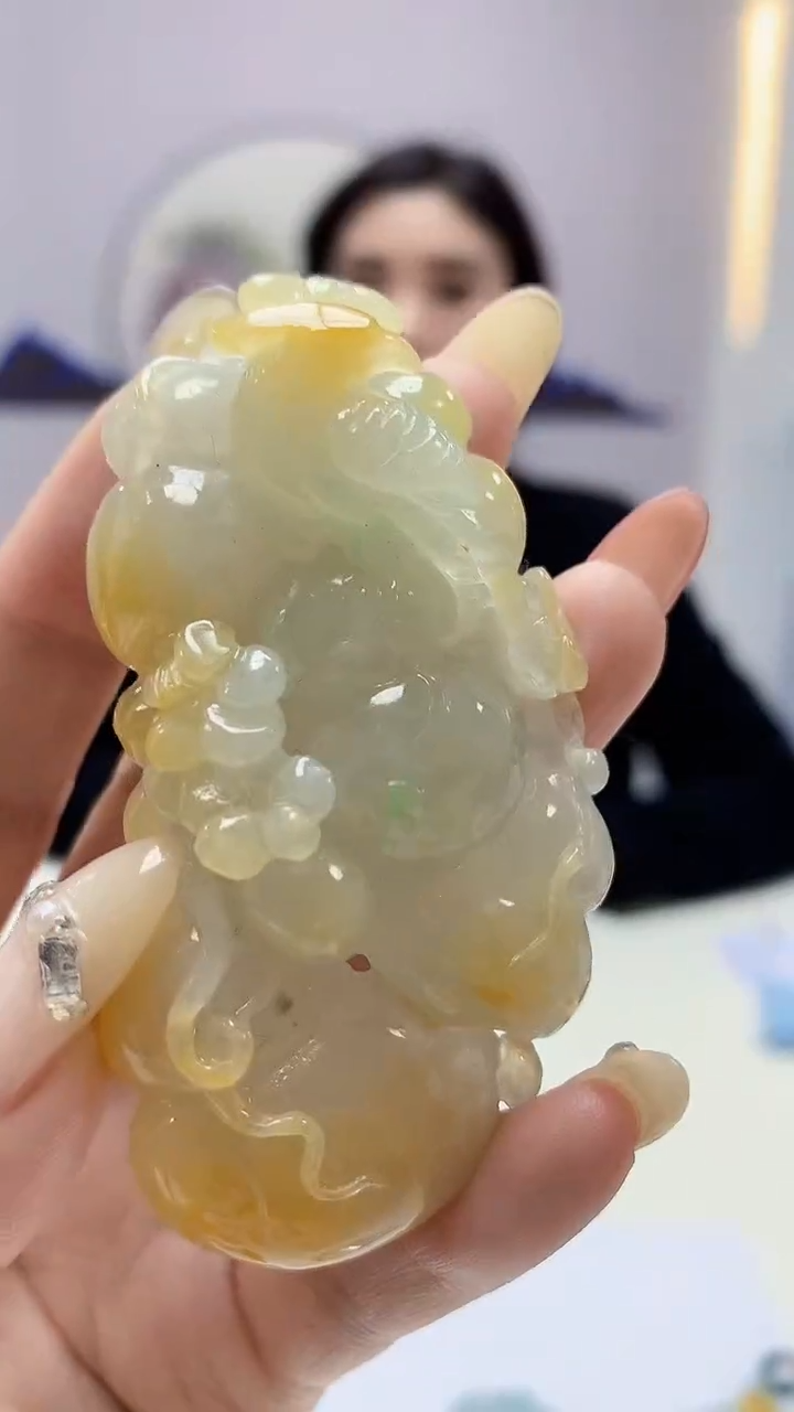 【闪购商品】定制翡翠未镶嵌4829DD-毛货挂件71