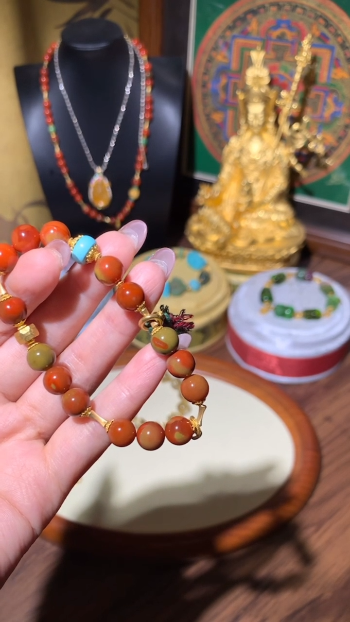 【闪购商品】南红玛瑙手串未镶嵌手串18K