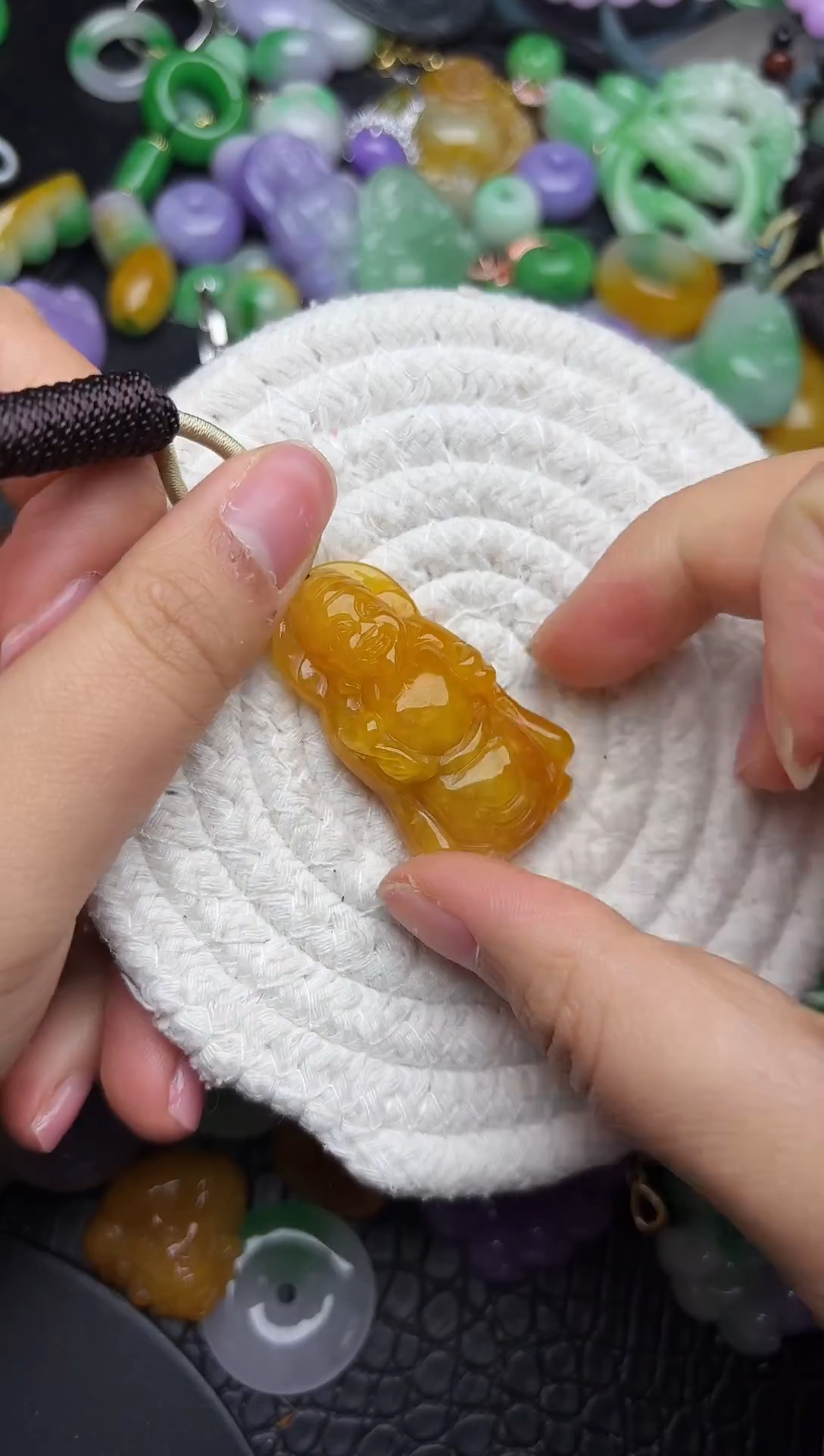 颈饰未镶嵌翡翠缅甸翡翠吊坠