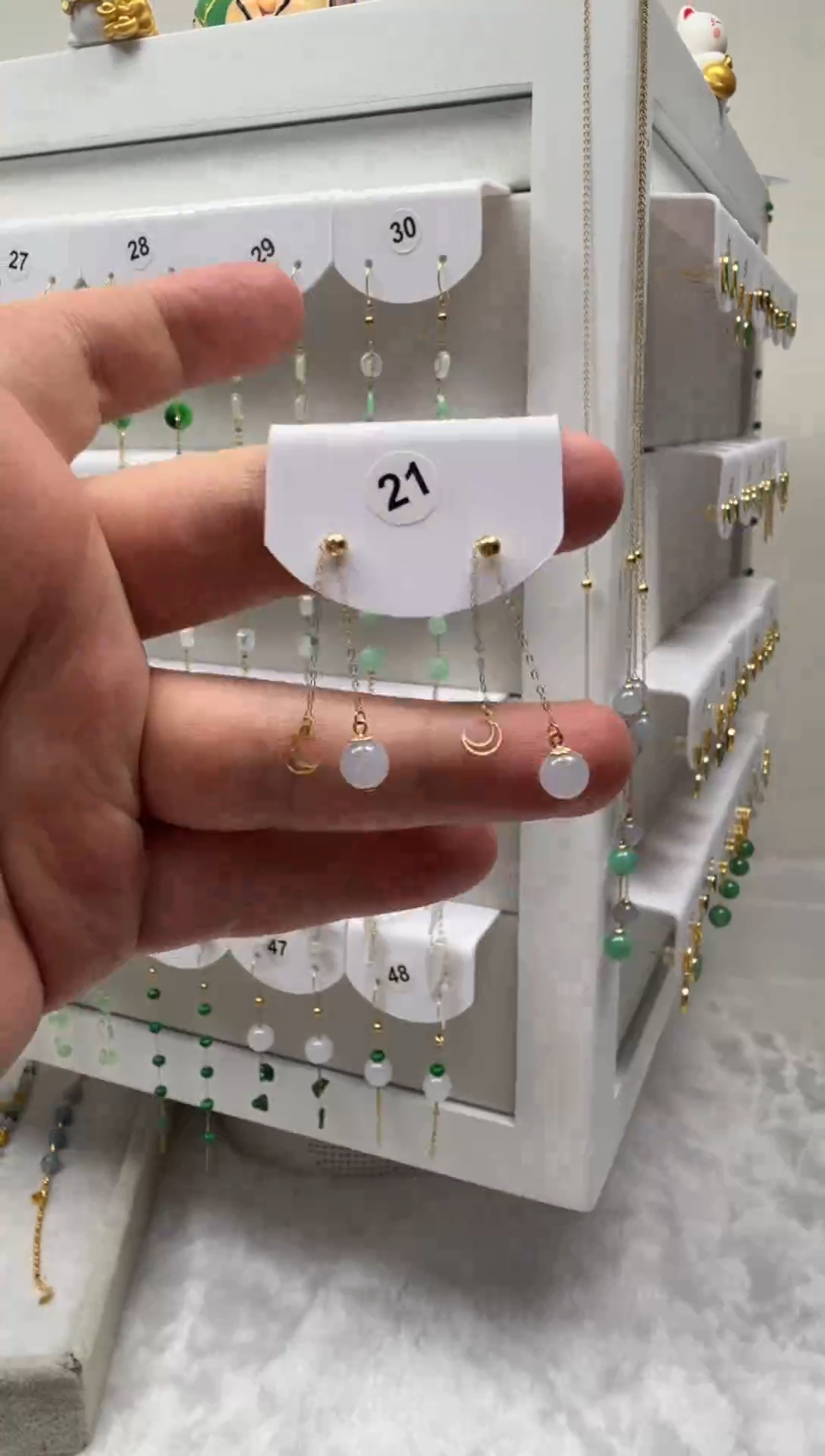 18K金镶嵌翡翠耳饰缅甸天然翡翠a货