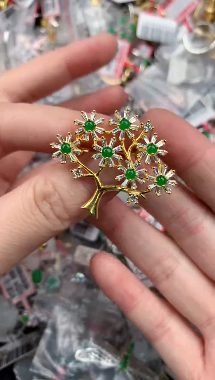 银S925镶嵌戒指翡翠10           2