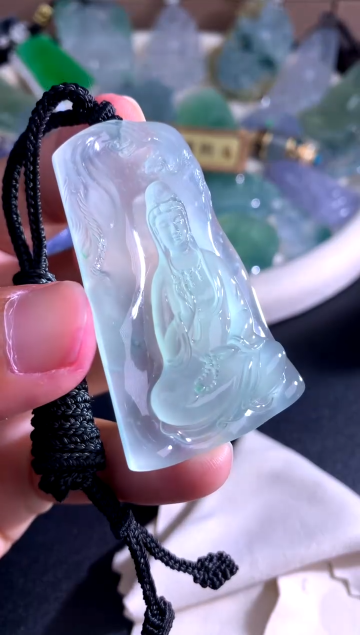 颈饰未镶嵌翡翠天然A货翡翠 定制翡翠 定金