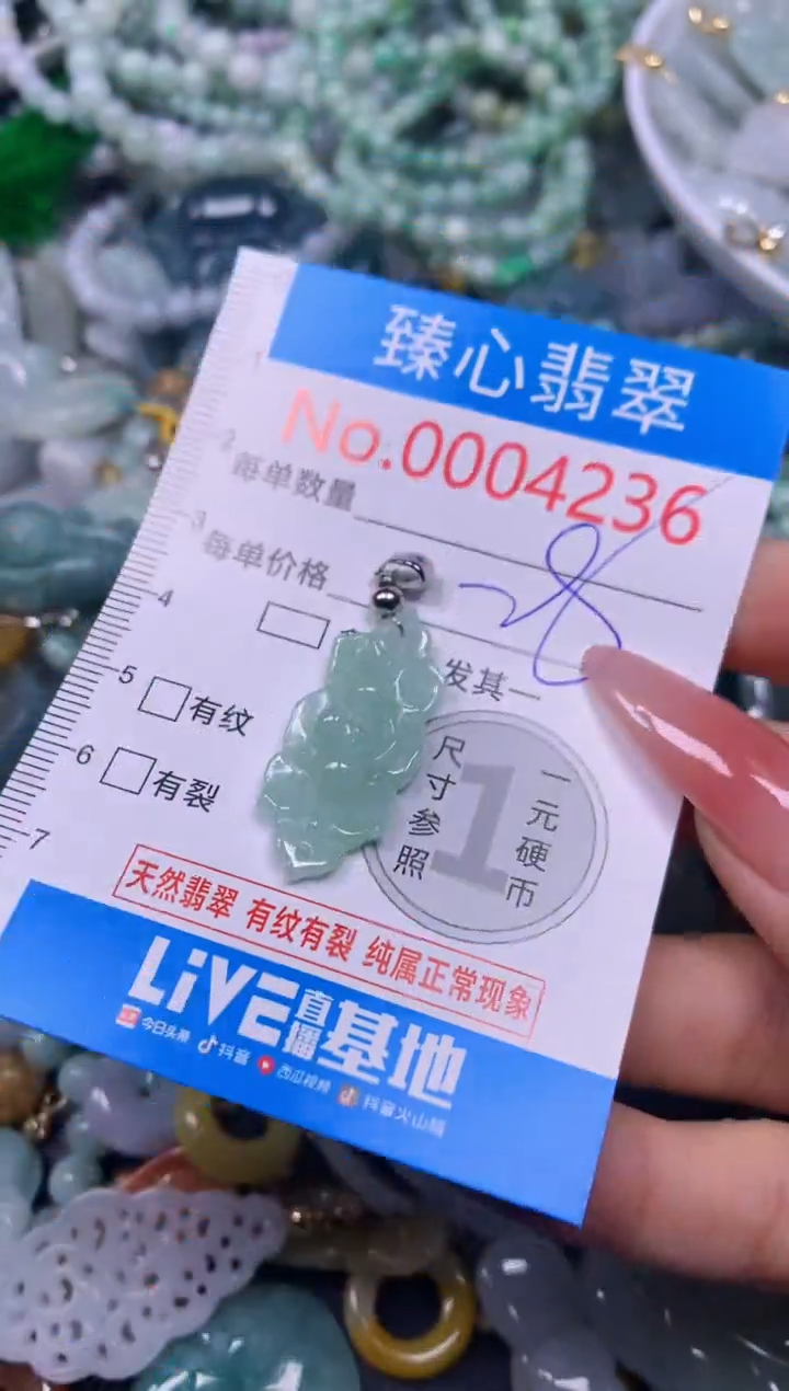 【闪购商品】翡翠颈饰未镶嵌含绳0004236