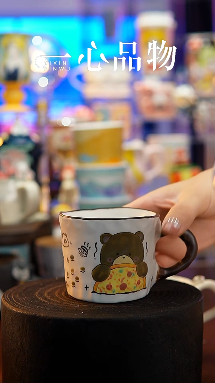 杯子瓷S116景德镇手工手绘杯子摆件