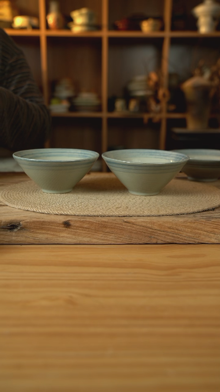 青云系列的6英寸斗笠碗2个