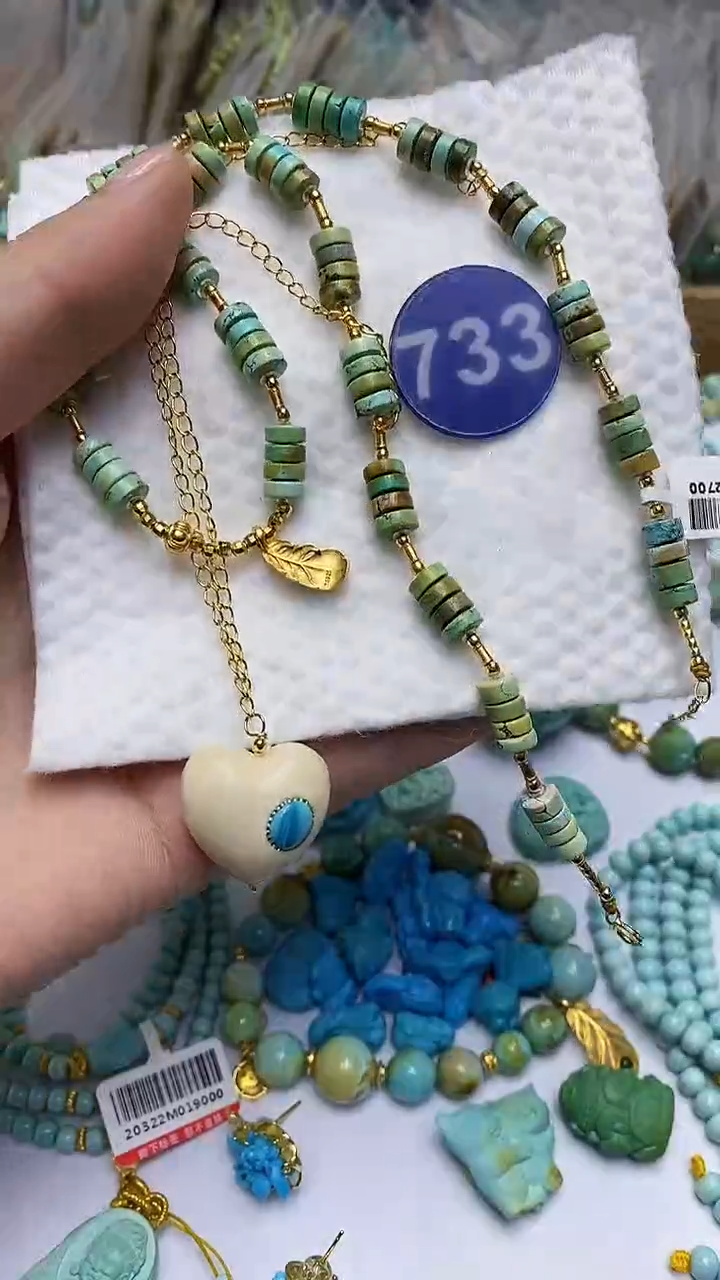 【闪购商品】绿松石项链银S925镶嵌733