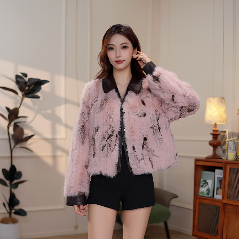 【莎总专属】冬季欧式高级感不规则设计显瘦外套女D0072