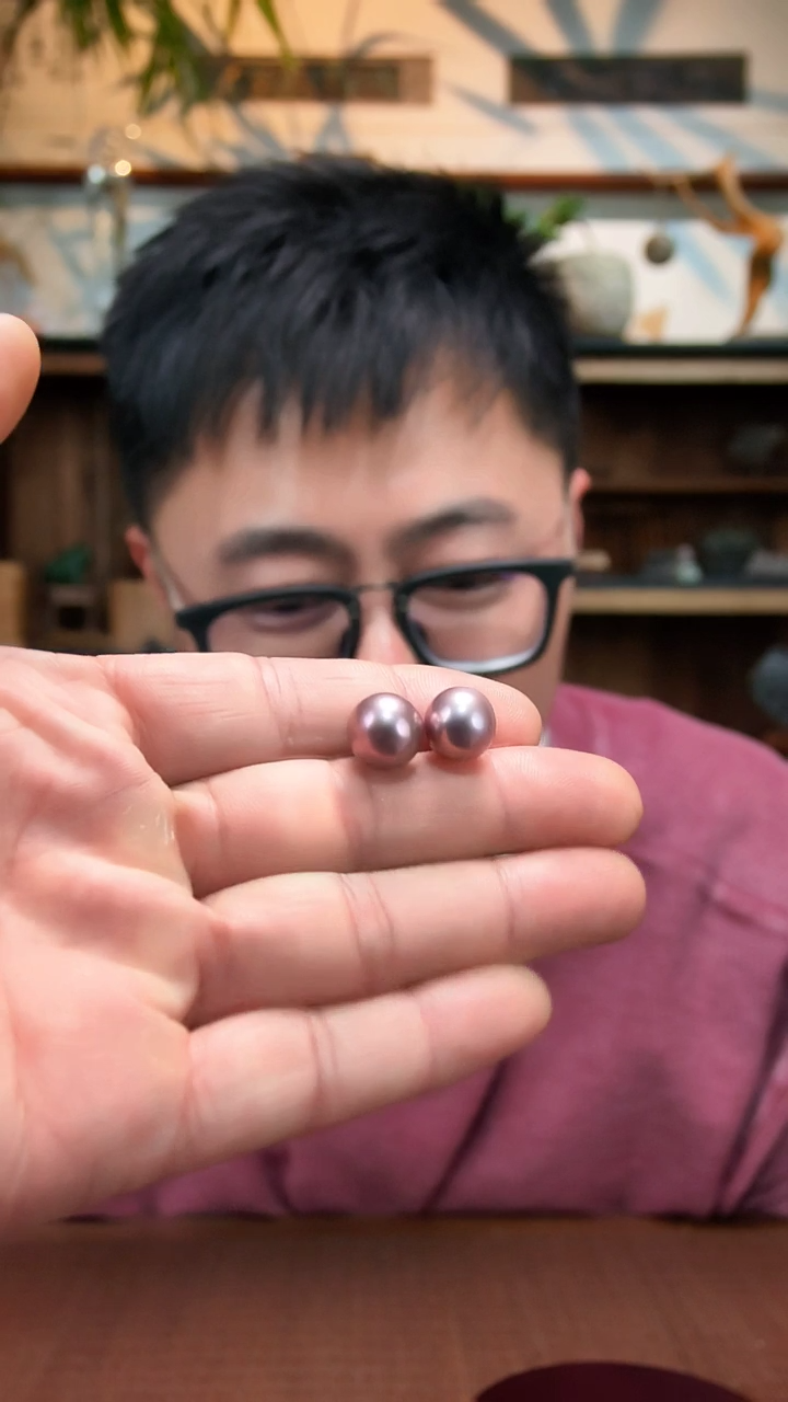 18K金镶嵌耳钉淡水珍珠18K金珍珠耳钉YX