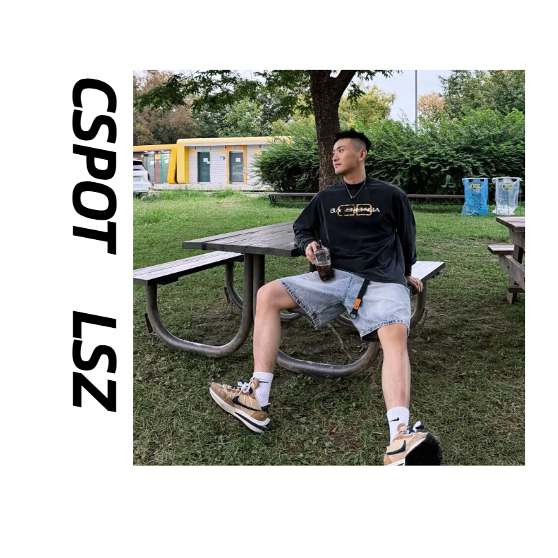 CSPOT BL炒色做旧长袖男女同款