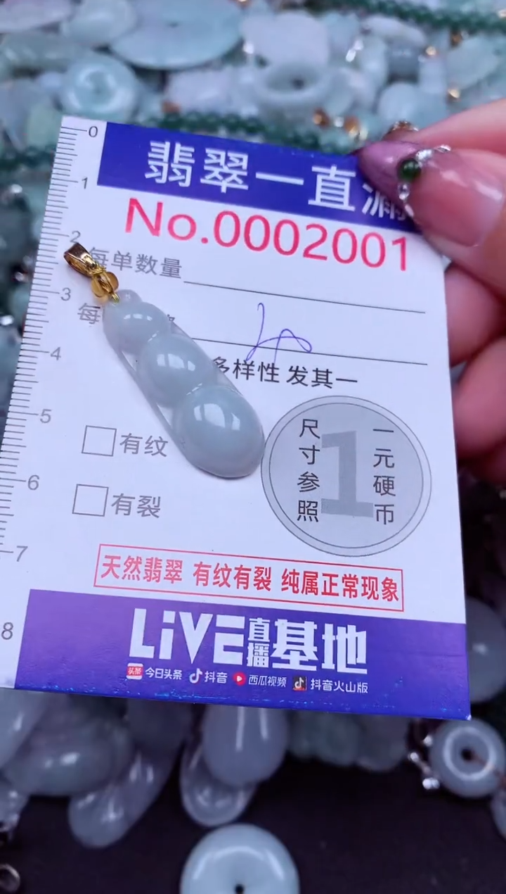 吊坠(不含链)未镶嵌翡翠2001