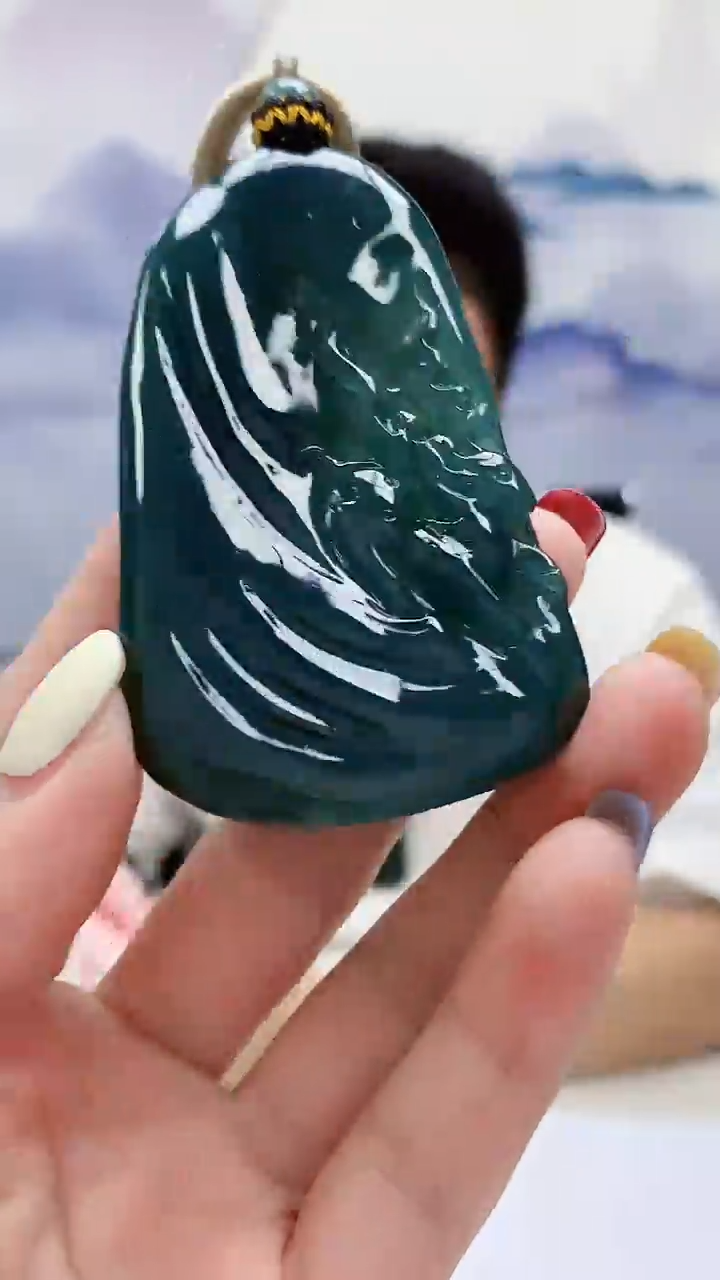 定制翡翠未镶嵌4917lr-毛货挂件198