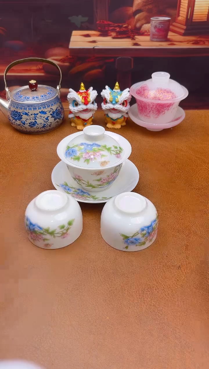 陶瓷茶具摆件旅行套组