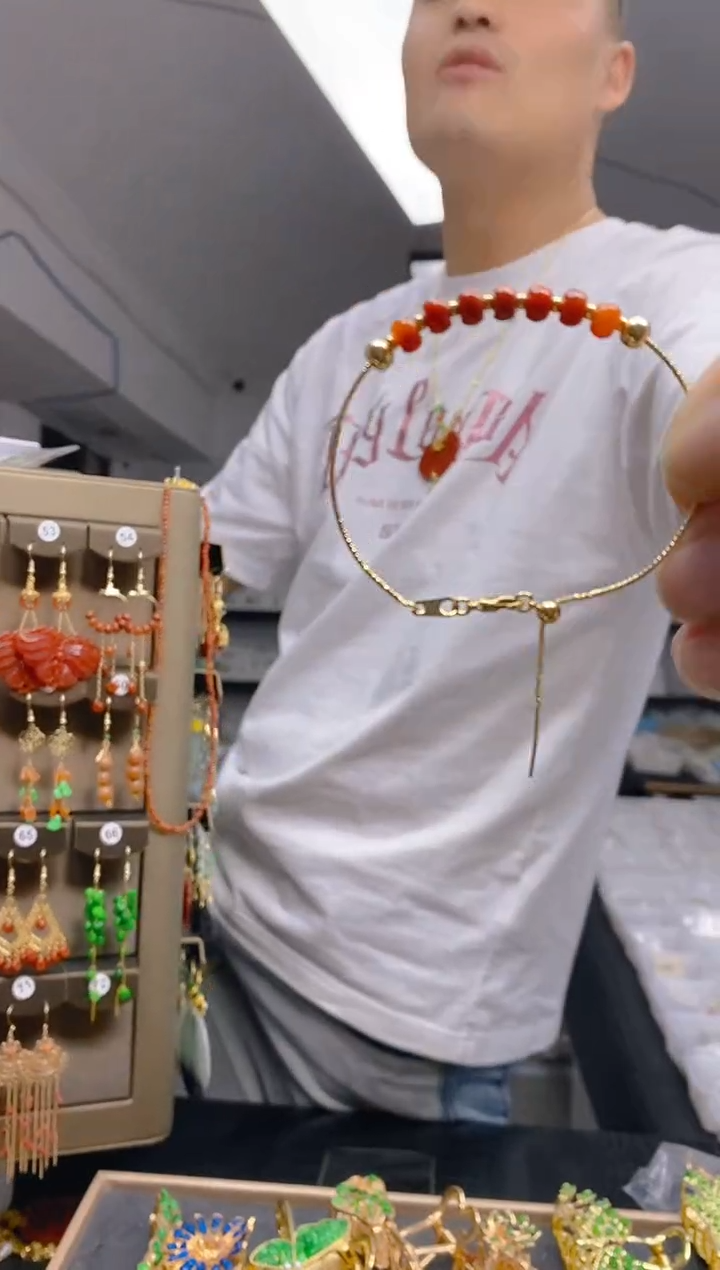 【闪购商品】翡翠耳饰合金0265翡翠手链