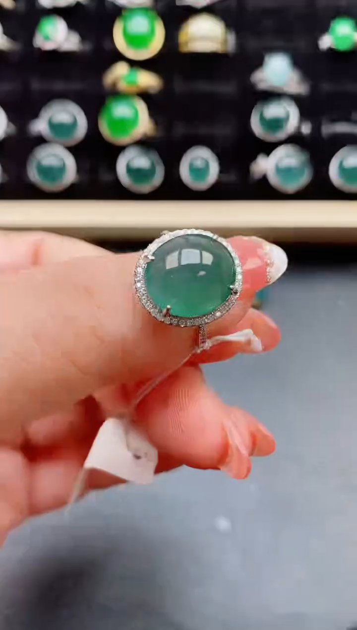 【闪购商品】翡翠戒指银S925镶嵌1212