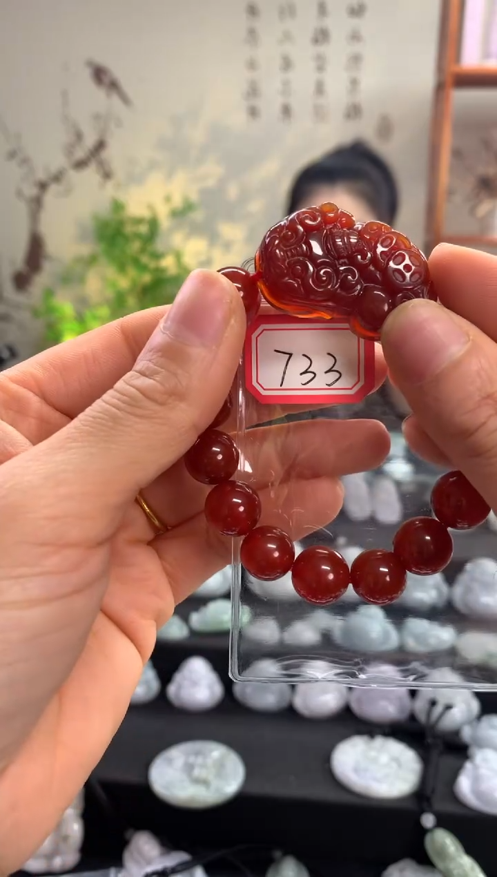 【闪购商品】玛瑙/玉髓手串未镶嵌手串733