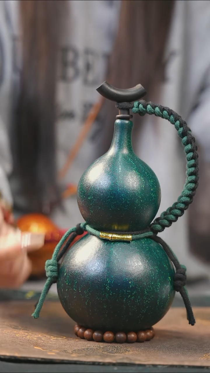 【闪购商品】XJ296大漆酒葫芦不包手串及旋转底座