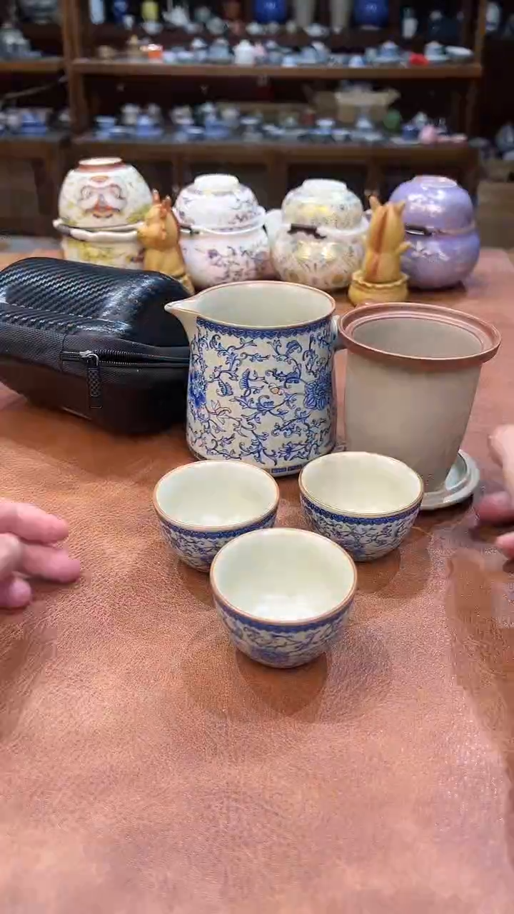 真的很便宜会开片的旅行茶具