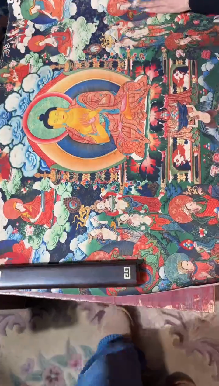 卷轴画龙妹唐卡直播tk16