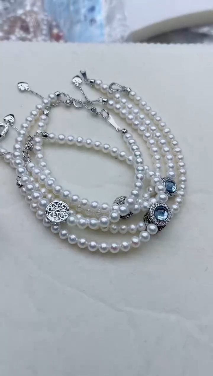 未镶嵌手链淡水珍珠多样性发其一，非无暇