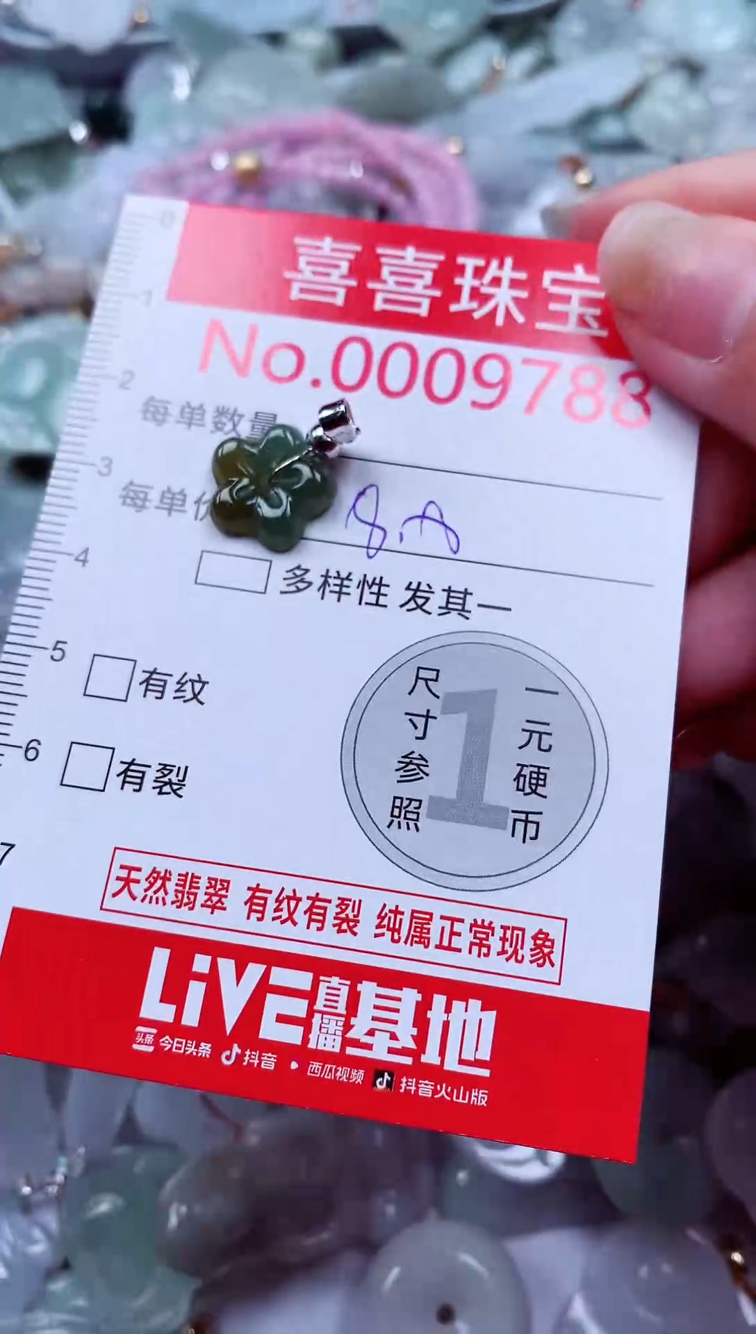 吊坠(不含链)未镶嵌翡翠9783