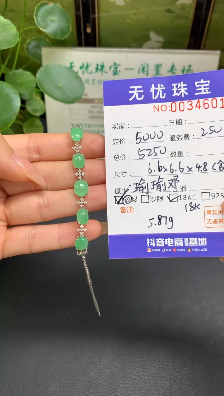 18K金镶嵌定制翡翠凶**?E782