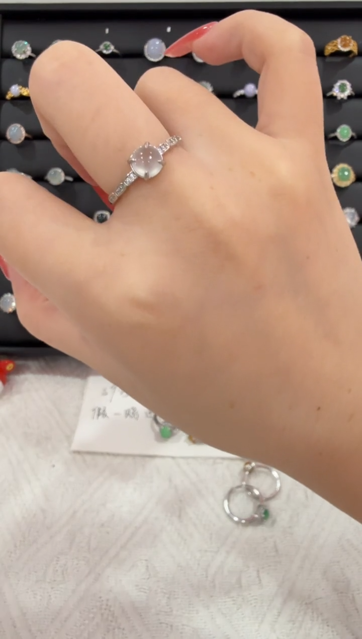 银S925镶嵌戒指翡翠024