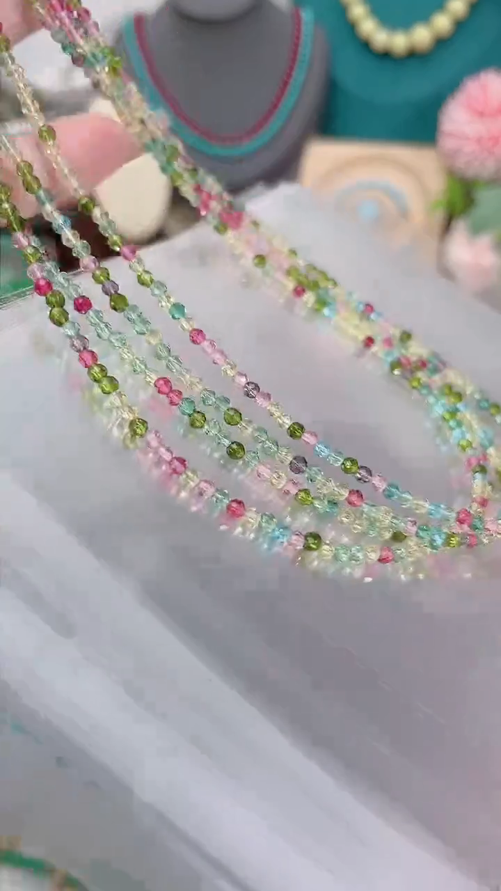 银S925镶嵌颈饰尖晶石彩19.9