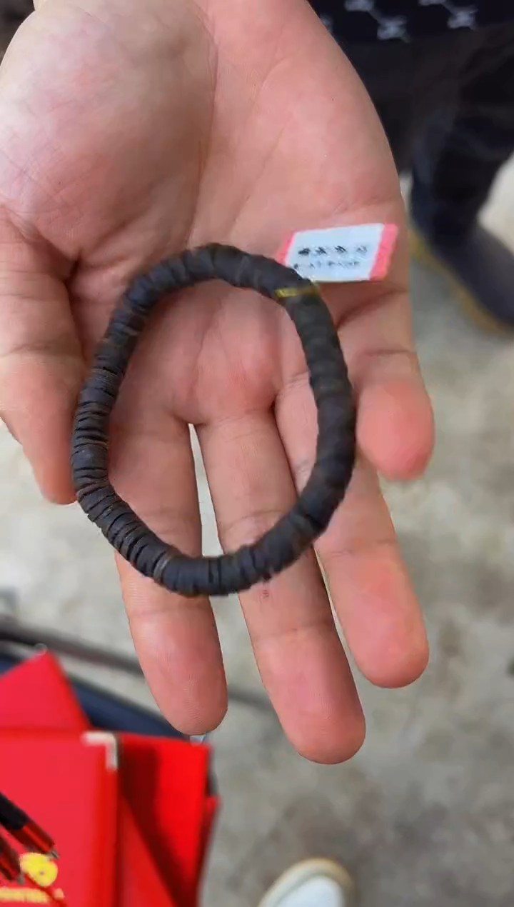 【闪购商品】沉香手串025067乌身圆叶虫漏棋楠沉水片珠单串