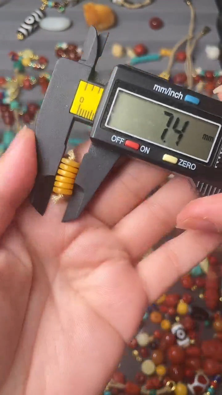 裸石蜜蜡未镶嵌7mm蜜蜡隔片六片