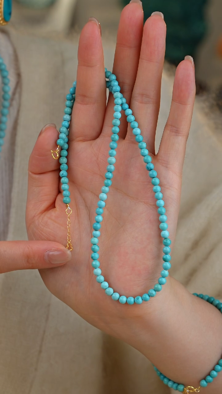 【闪购商品】绿松石项链18K金镶嵌多样性发货2