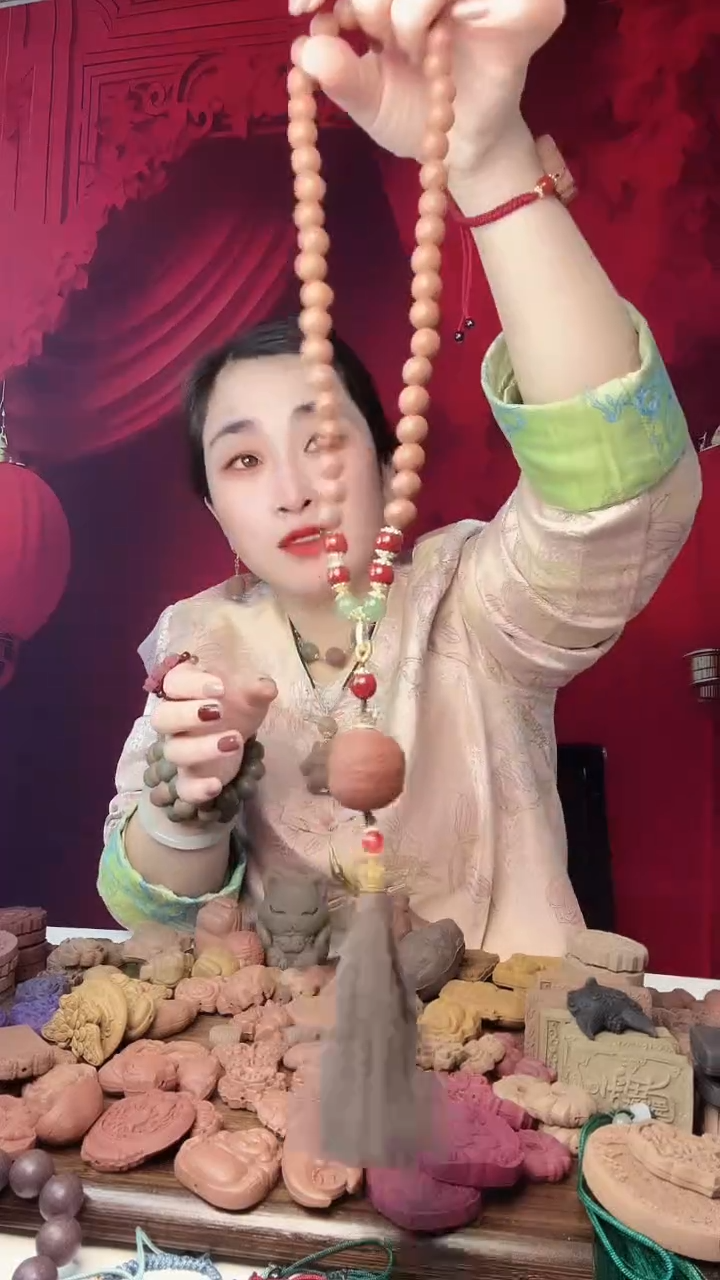 【闪购商品】泥塑红麝40颗+活扣倾国红麝3.0扎基项链