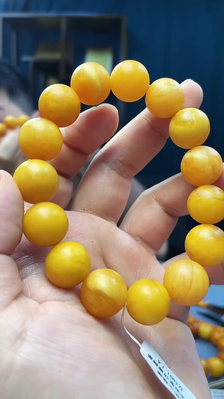 手串琥珀未镶嵌蜜蜡圆珠手串