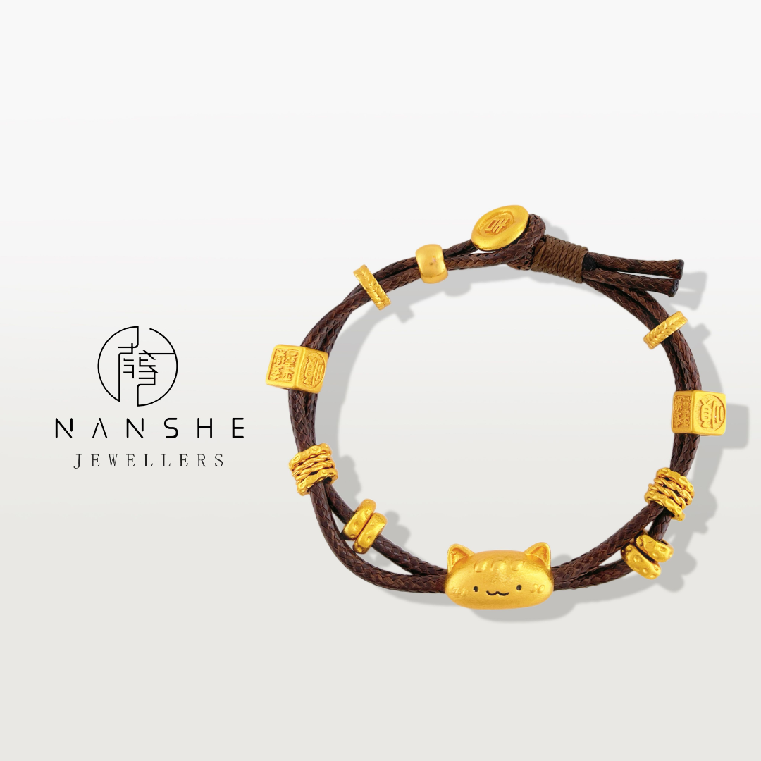 NANSHE/南奢 新中式古法法棍猫咪盘缠手绳 L1729