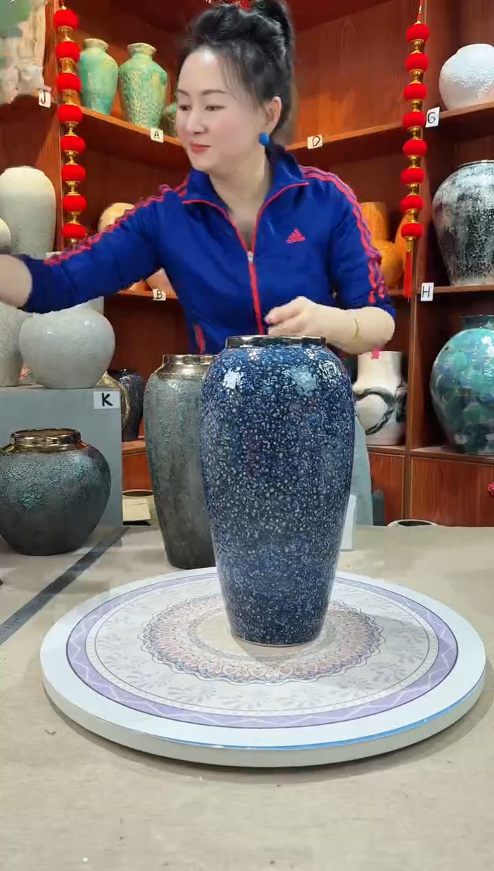 【闪购商品】瓶陶瓷花瓶 无花 紫水晶大号