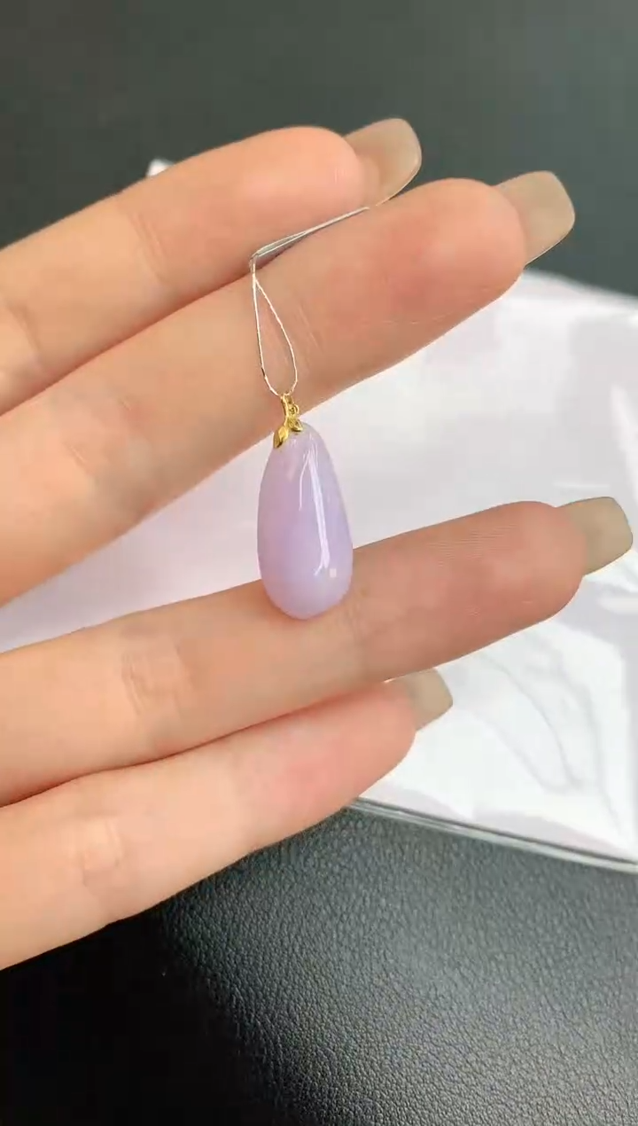 【闪购商品】翡翠颈饰18K金镶嵌赠礼盒证书 珍珍