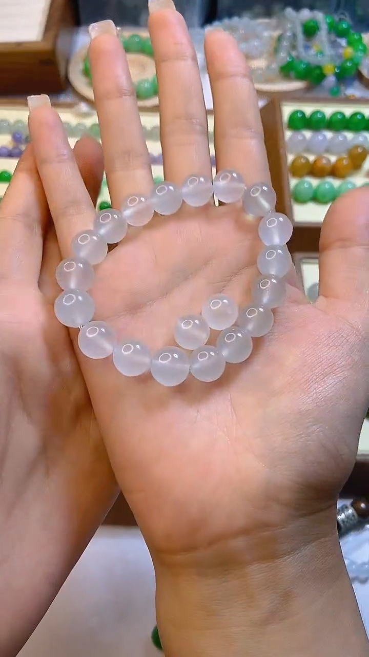 翡翠散珠卡10 白冰单颗