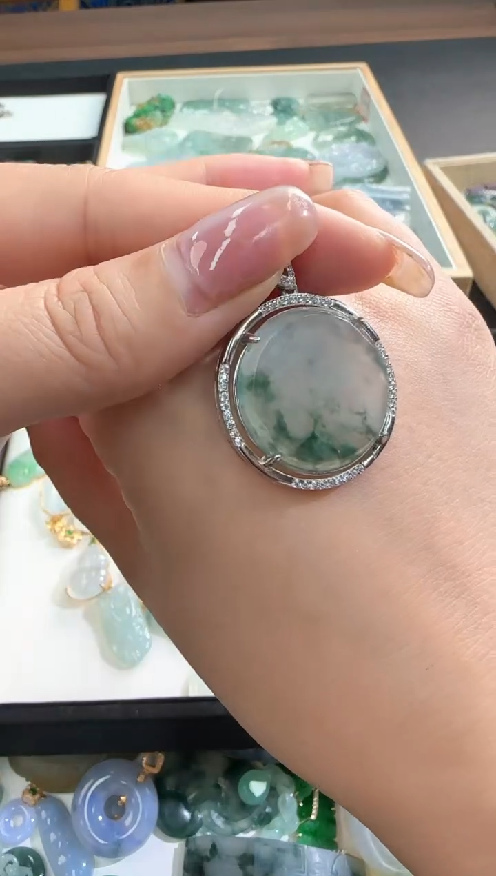 【闪购商品】翡翠颈饰银S925镶嵌250213248