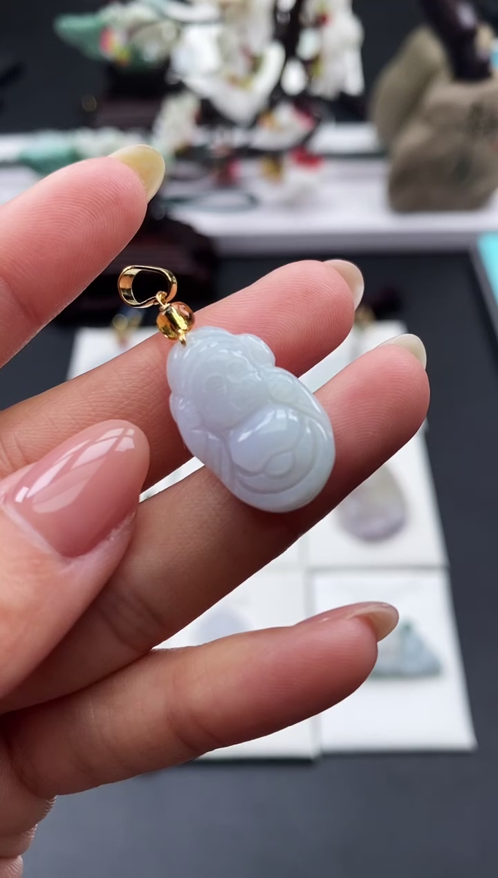 【闪购商品】翡翠颈饰未镶嵌天然缅甸A货翡翠