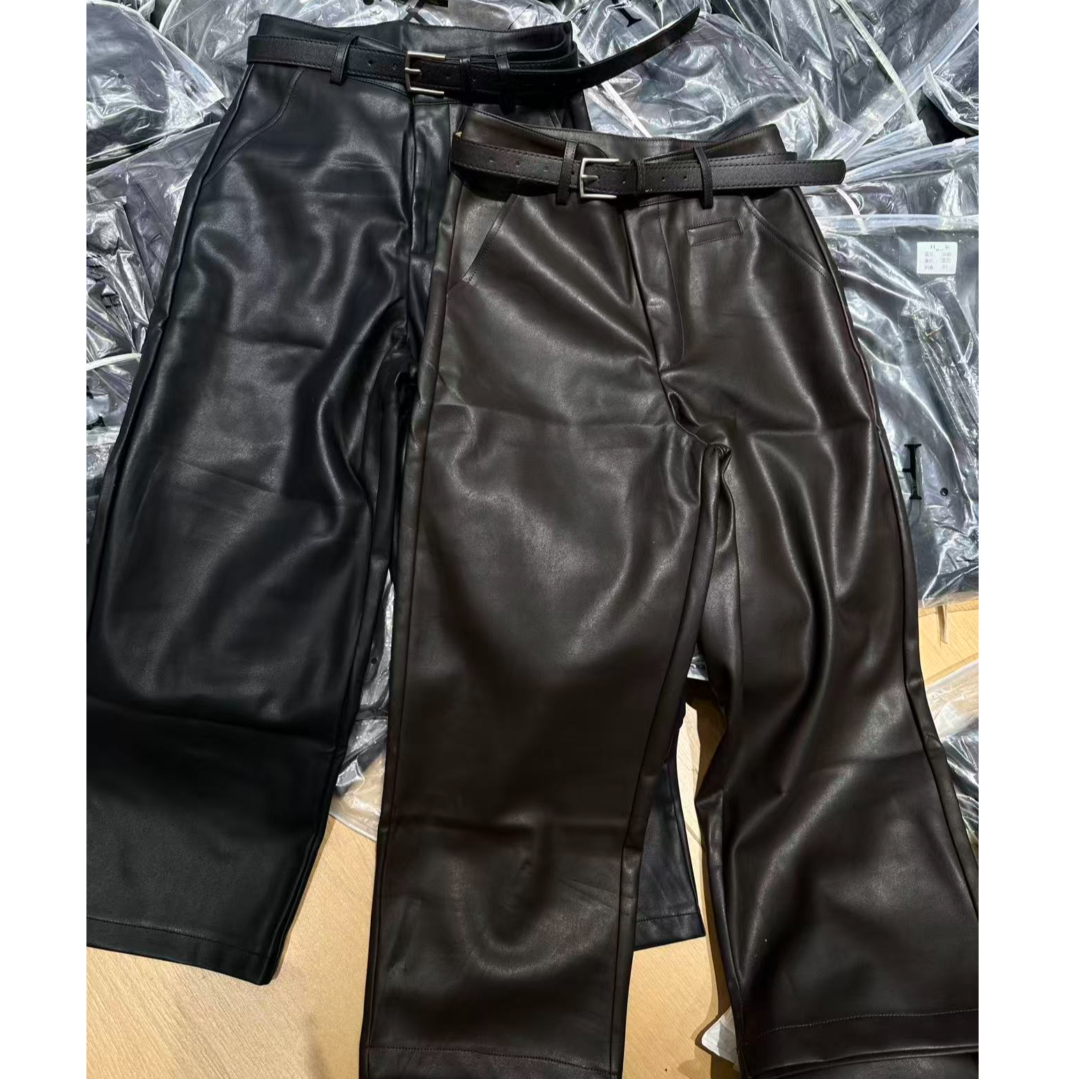 xj 5302冬季常规款休闲裤原歌家小黑裤直筒短裤骑行潮流秋冬