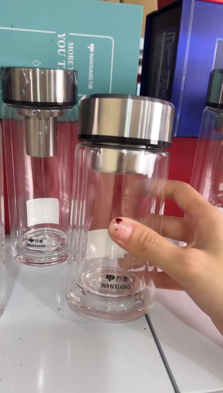 【闪购商品】万象双层高档270ml高硼硅茶杯