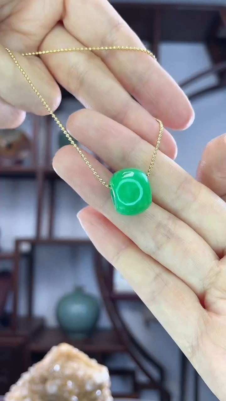 吊坠(赠链)未镶嵌翡翠D37翡翠路路通