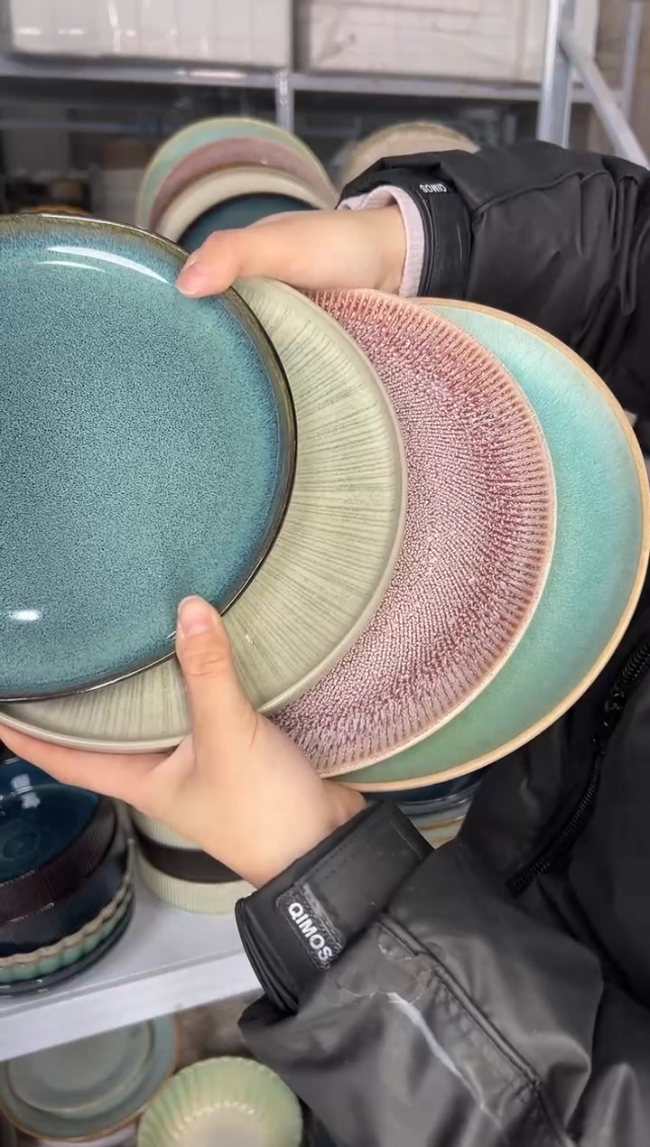 陶瓷外贸尾货瑕疵满20包邮X4小盘