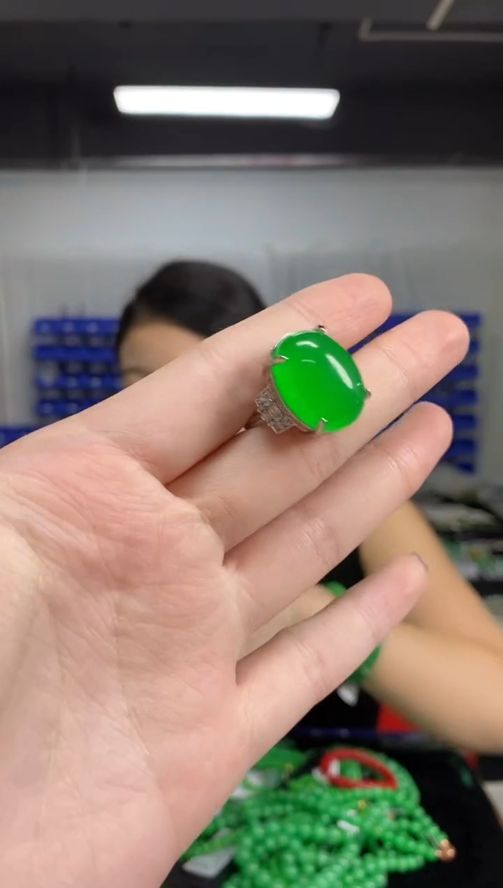 未镶嵌戒指翡翠闪购链接   多样性发其一颜色微差