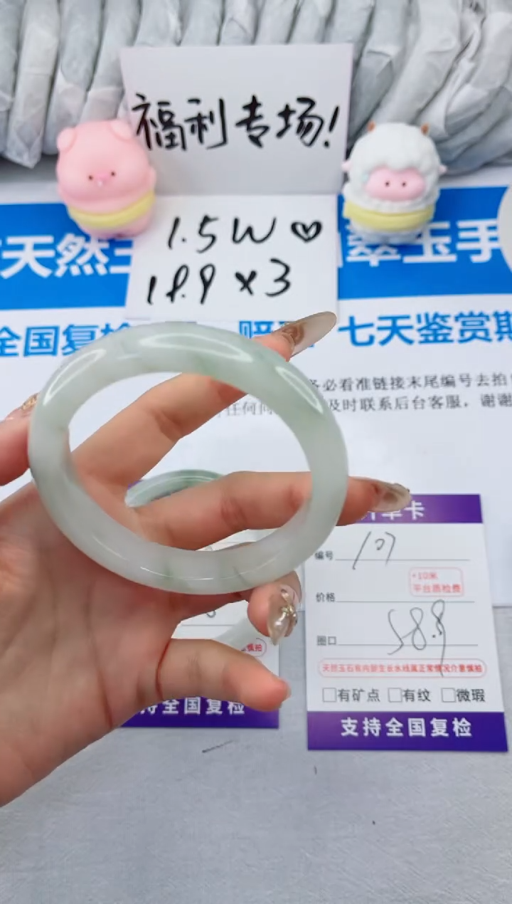 【闪购商品】石英质玉手镯合金107-58.9