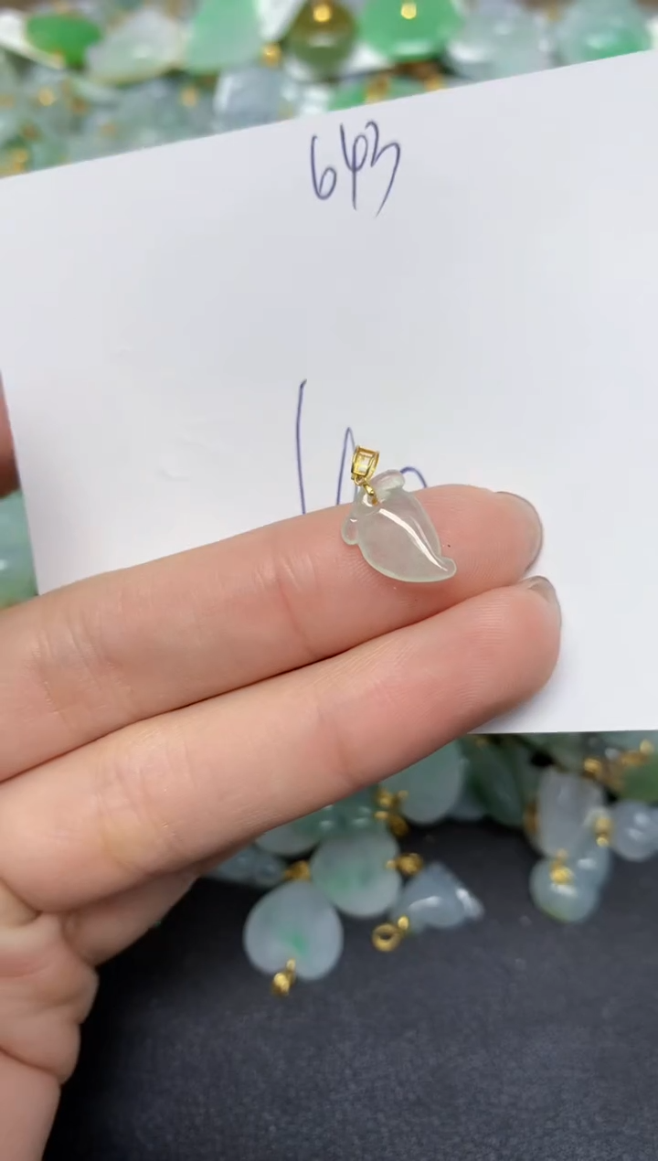 【闪购商品】翡翠颈饰18K金镶嵌 天然翡翠A货