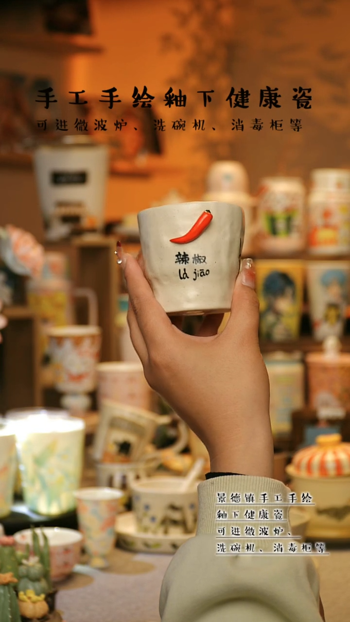 【闪购商品】杯景德镇高温釉下彩&A844