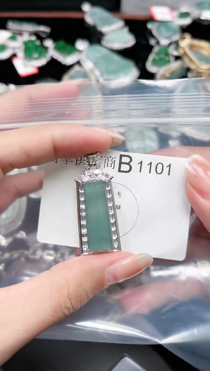 【闪购商品】翡翠颈饰未镶嵌赠皮绳1101